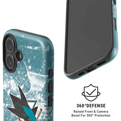 NHL San Jose Sharks Frozen iPhone 16 Plus Magsafe Impact Case